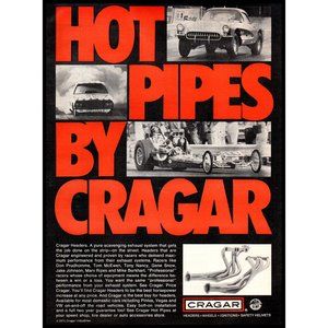 1971 Cragar Headers Vintage Print Ad Hot Pipes Performance Parts Wall Art Photo